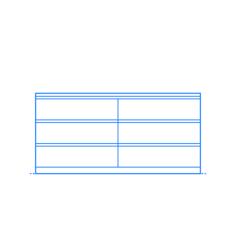 Furniture Dressers Chests Ikea Malm 6 Drawer Dresser Svg Line Art, Free Vectors File